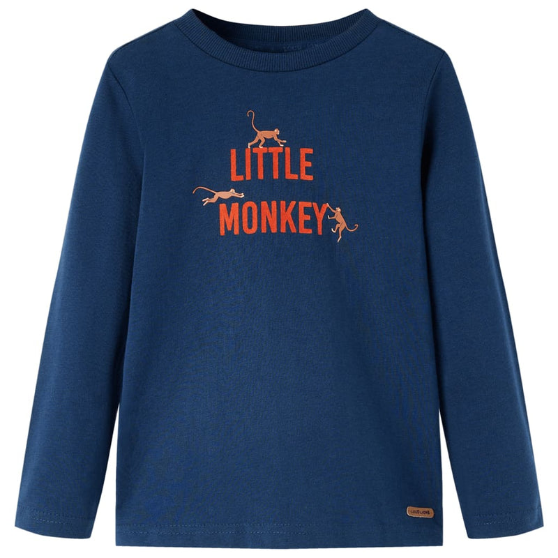Load image into Gallery viewer, Vidaxl kindershirt met lange mouwen 128 marineblauw
