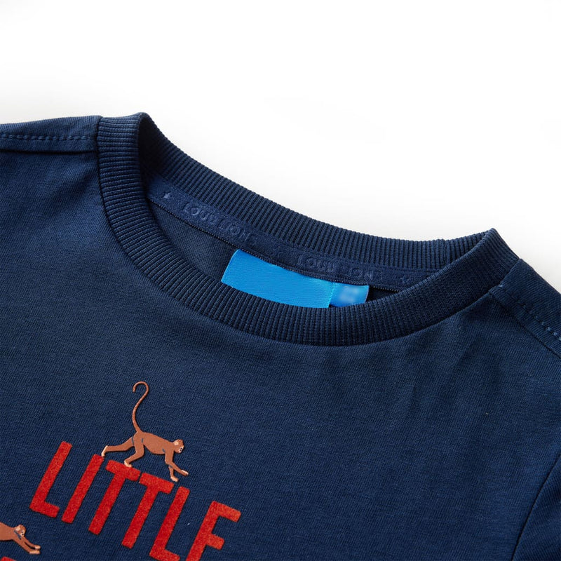 Load image into Gallery viewer, Vidaxl kindershirt met lange mouwen 128 marineblauw
