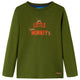 Vidaxl kindershirt met lange mouwen 116 donkerkakikleurig