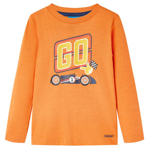 Vidaxl kindershirt met lange mouwen 92 donkeroranje
