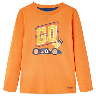 Vidaxl kindershirt met lange mouwen 128 donkeroranje