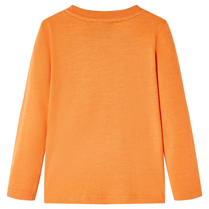 Load image into Gallery viewer, VidaXL Kindershirt met lange mouwen 128 donkeroranje

