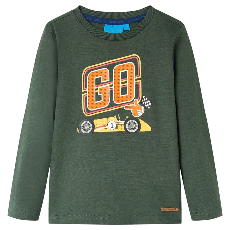 Load image into Gallery viewer, Vidaxl kindershirt met lange mouwen 128 donkergroen
