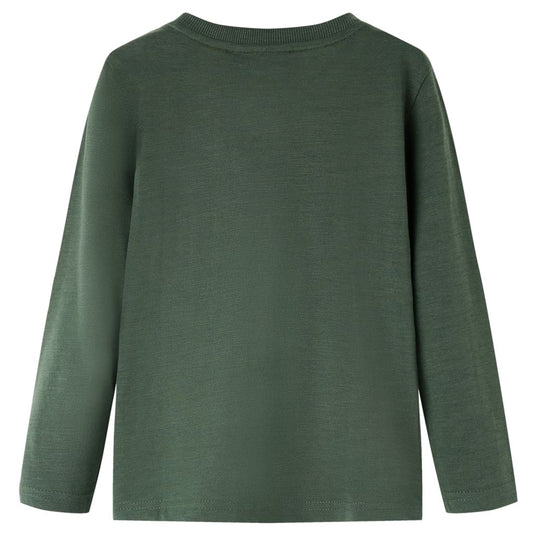 Vidaxl kindershirt met lange mouwen 128 donkergroen