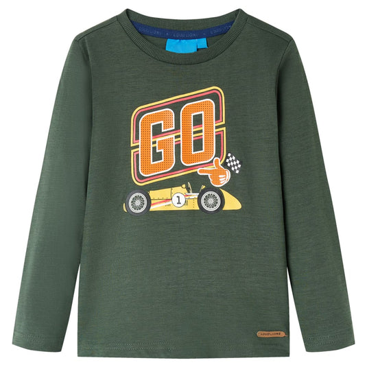 VidaXL Kindershirt met lange mouwen 140 donkergroen
