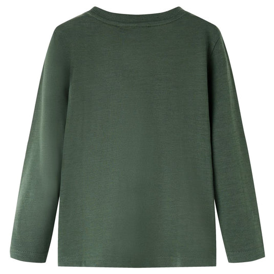 VidaXL Kindershirt met lange mouwen 140 donkergroen