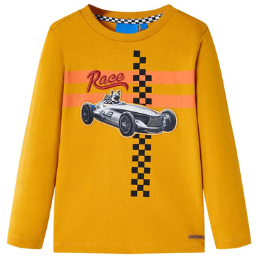 Vidaxl kindershirt met lange mouwen 128 okerkleurig