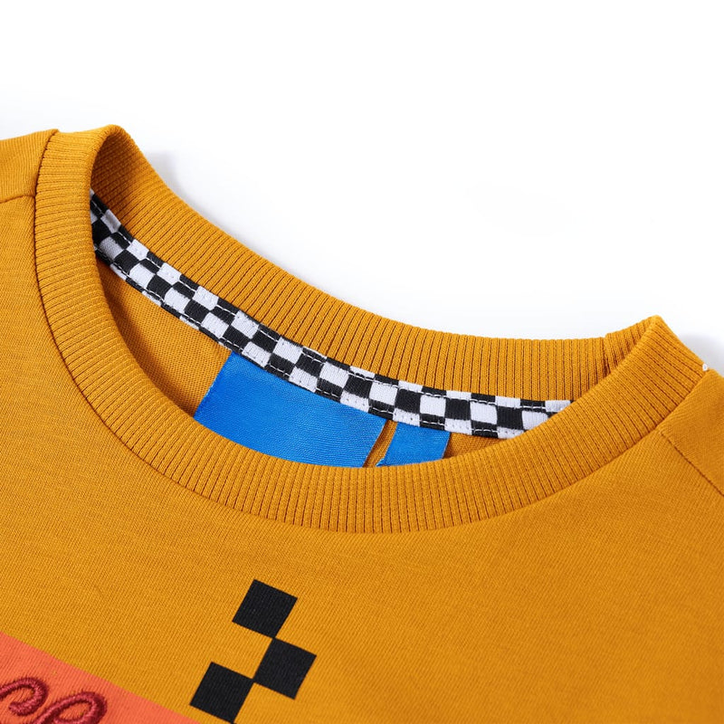 Load image into Gallery viewer, Vidaxl kindershirt met lange mouwen 128 okerkleurig
