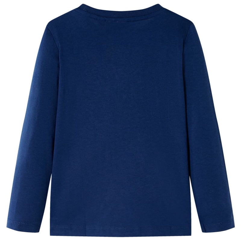 Load image into Gallery viewer, Vidaxl kindershirt met lange mouwen 128 marineblauw
