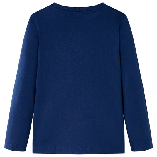 Vidaxl kindershirt met lange mouwen 128 marineblauw