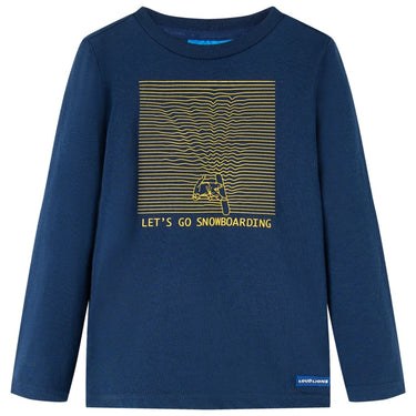 Vidaxl kindershirt met lange mouwen 92 marineblauw