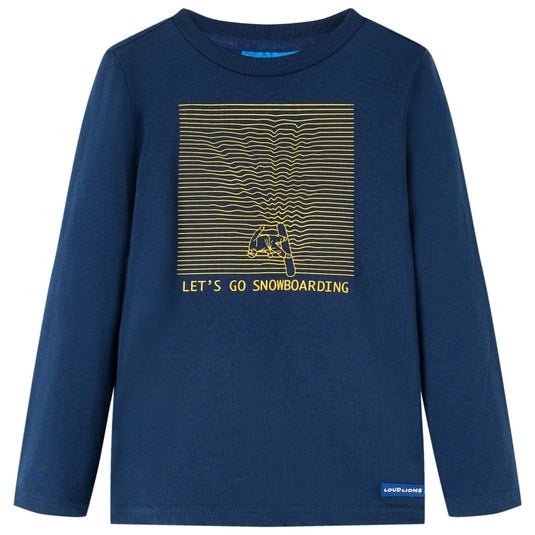 Vidaxl kindershirt met lange mouwen 92 marineblauw