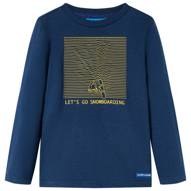 Vidaxl kindershirt met lange mouwen 116 marineblauw