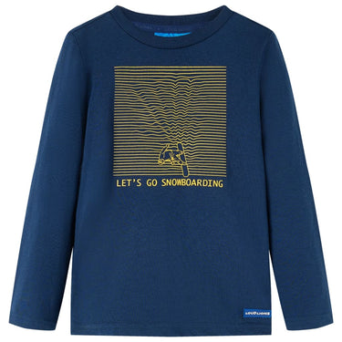 Vidaxl kindershirt met lange mouwen 128 marineblauw