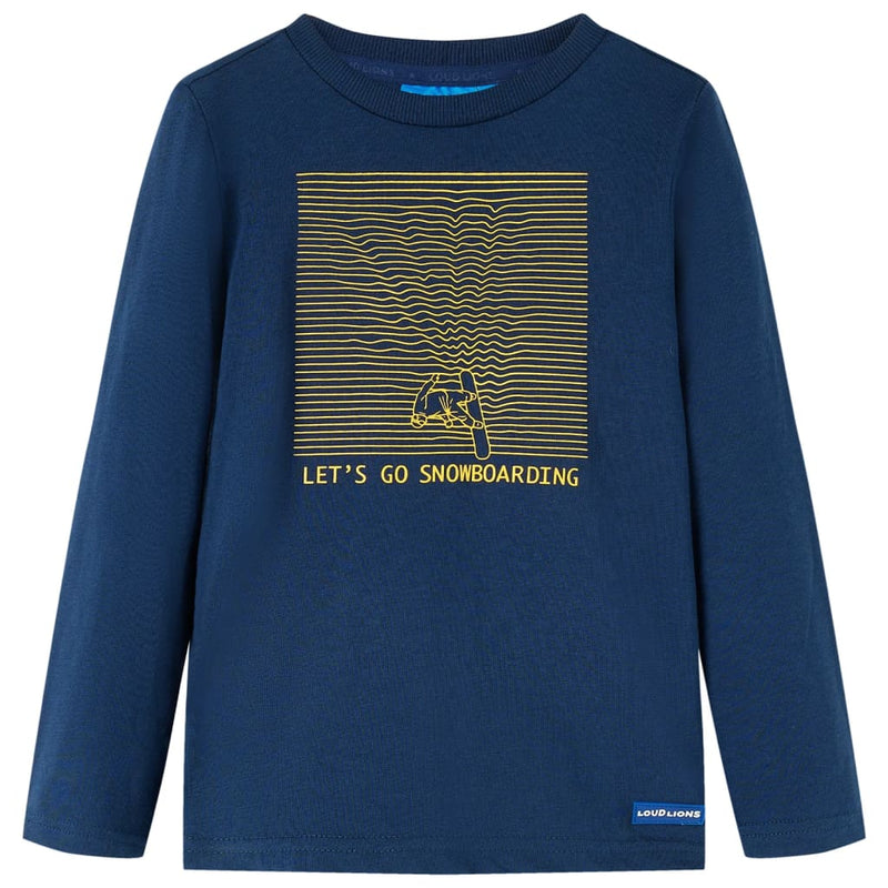 Load image into Gallery viewer, Vidaxl kindershirt met lange mouwen 128 marineblauw
