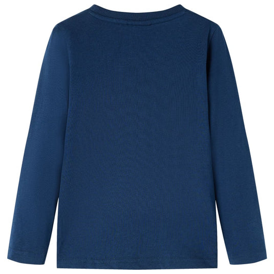 Vidaxl kindershirt met lange mouwen 128 marineblauw