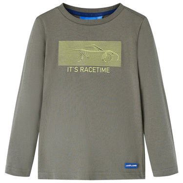 Vidaxl kindershirt met lange mouwen 92 kakikleurig