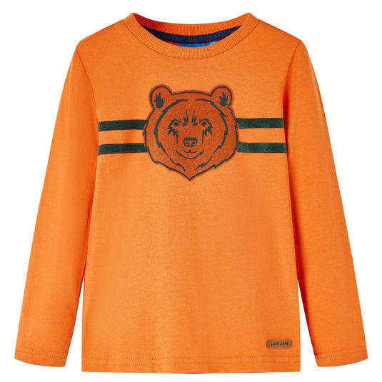 Vidaxl kindershirt met lange mouwen 92 donkeroranje