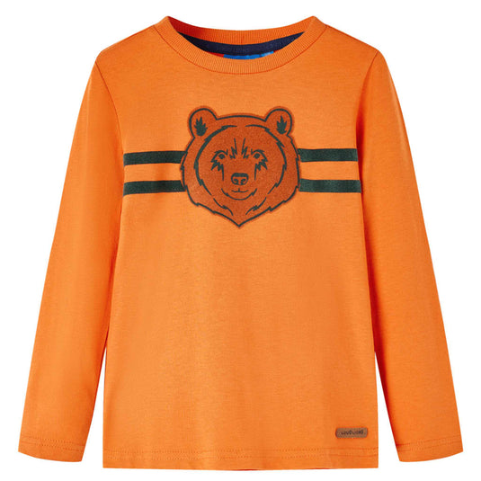 Vidaxl kindershirt met lange mouwen 104 donkeroranje