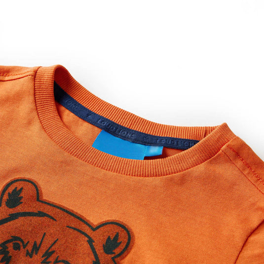 Vidaxl kindershirt met lange mouwen 116 donkeroranje