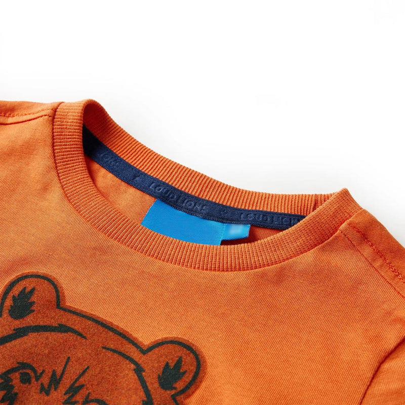 Load image into Gallery viewer, Vidaxl kindershirt met lange mouwen 128 donkeroranje
