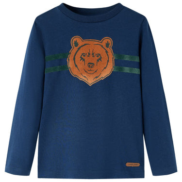 Vidaxl kindershirt met lange mouwen 92 marineblauw