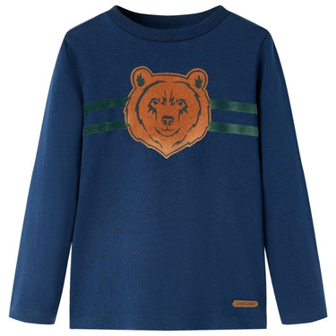 Vidaxl kindershirt met lange mouwen 104 marineblauw