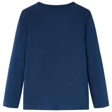 Vidaxl kindershirt met lange mouwen 128 marineblauw