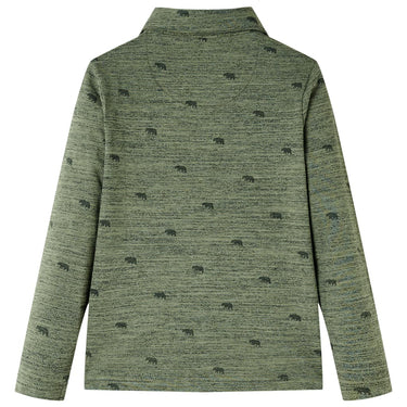 Vidaxl kindershirt 104 gemêleerd kakikleurig
