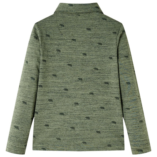 Vidaxl kindershirt 104 gemêleerd kakikleurig