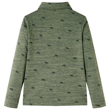 Vidaxl kindershirt 116 gemêleerd kakikleurig