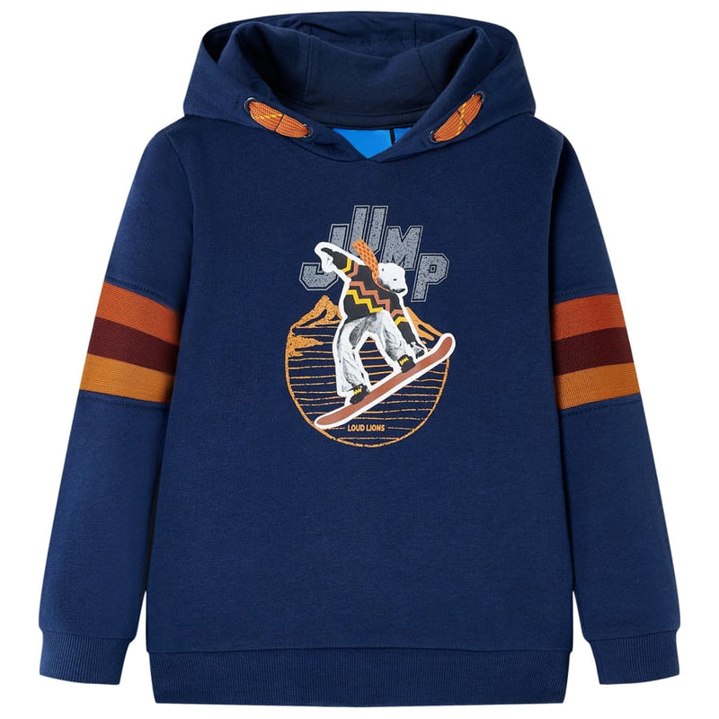 Load image into Gallery viewer, Vidaxl kindertrui met capuchon 92 marineblauw
