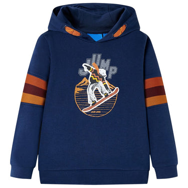 Vidaxl kindertrui met capuchon 104 marineblauw