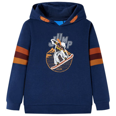 Vidaxl kindertrui met capuchon 116 marineblauw