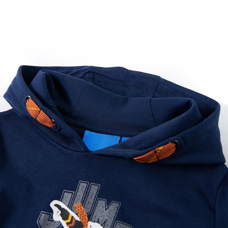 Load image into Gallery viewer, Vidaxl kindertrui met capuchon 128 marineblauw
