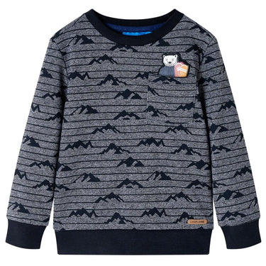 Vidaxl kindertrui 128 gemêleerd marineblauw