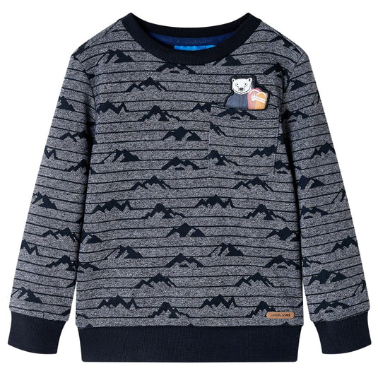 Vidaxl kindertrui 140 gemêleerd marineblauw