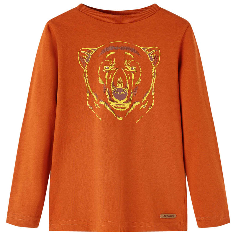 Load image into Gallery viewer, VidaXL Kindershirt met lange mouwen 92 lichtroestkleurig
