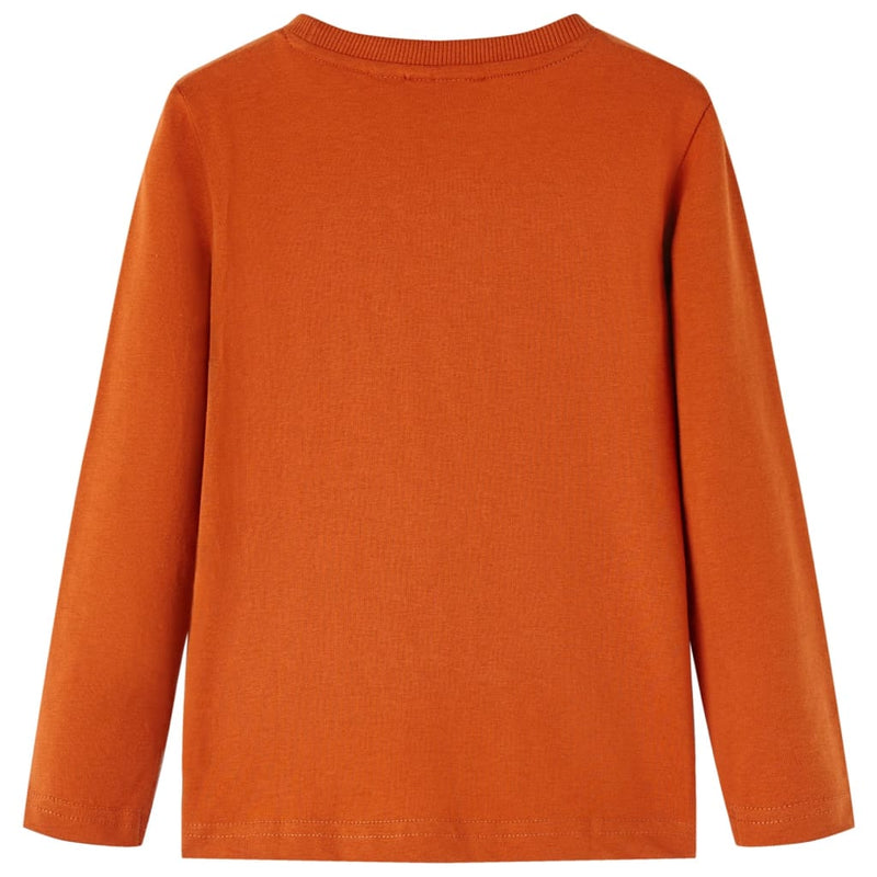 Load image into Gallery viewer, VidaXL Kindershirt met lange mouwen 92 lichtroestkleurig
