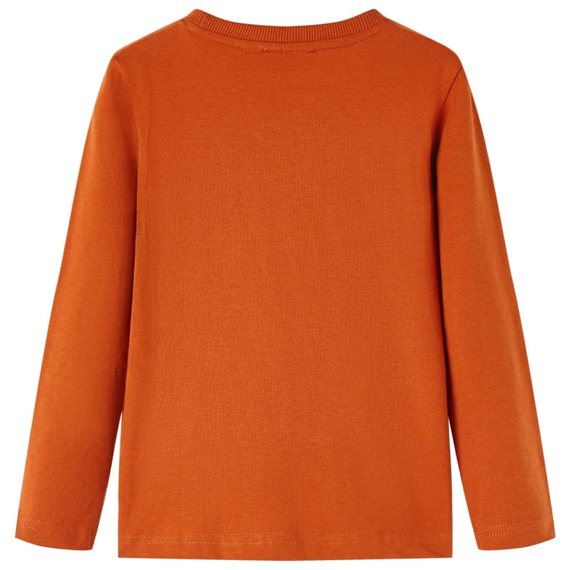 Load image into Gallery viewer, VidaXL Kindershirt met lange mouwen 140 lichtroestkleurig

