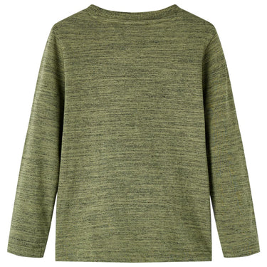 Vidaxl kindershirt met lange mouwen 104 gemêleerd kakikleurig