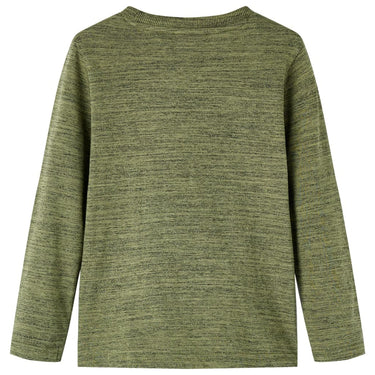 Vidaxl kindershirt met lange mouwen 128 gemêleerd kakikleurig