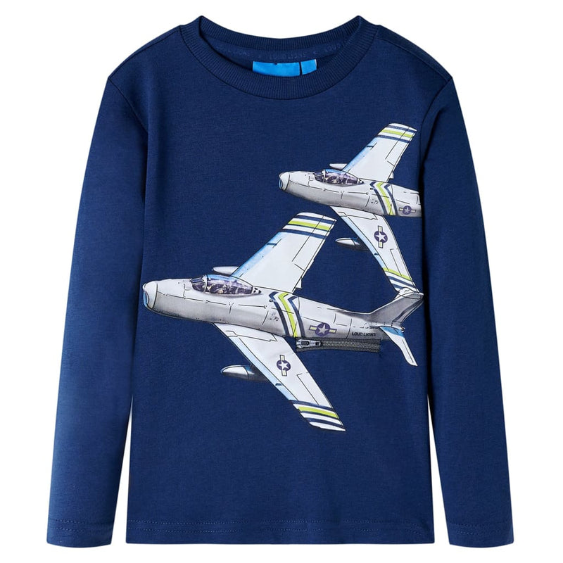 Load image into Gallery viewer, VidaXL Kindershirt met lange mouwen 116 marineblauw
