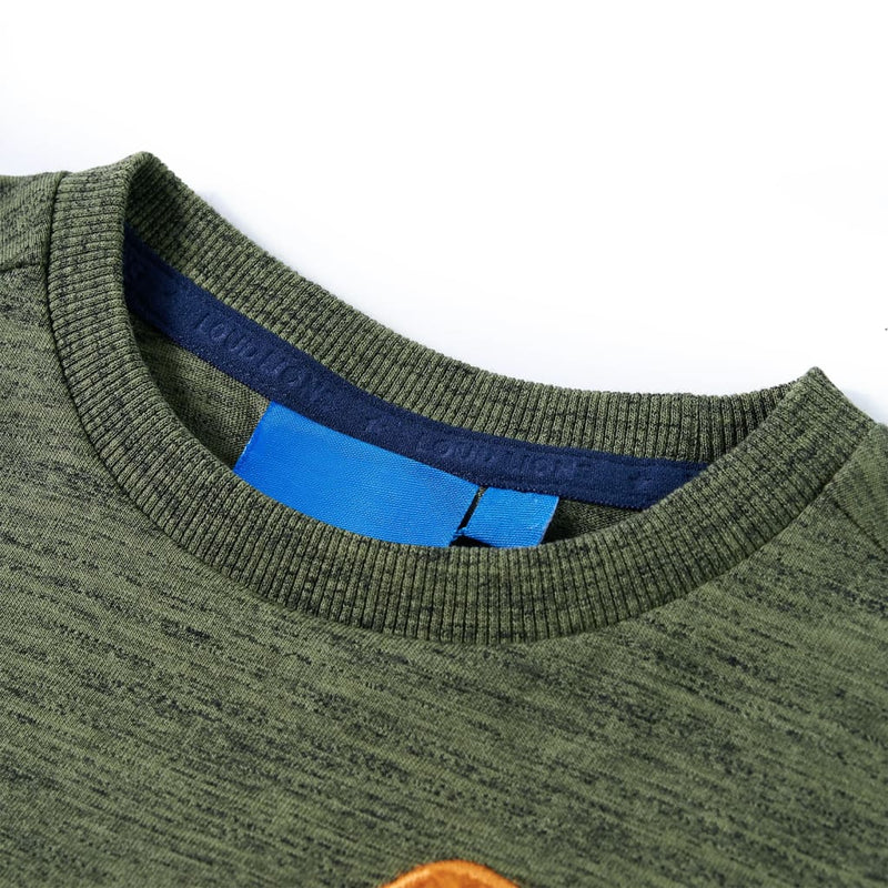 Load image into Gallery viewer, VidaXL Kindershirt met lange mouwen 92 gemêleerd kakikleurig
