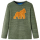 Vidaxl kindershirt met lange mouwen 116 gemêleerd kakikleurig