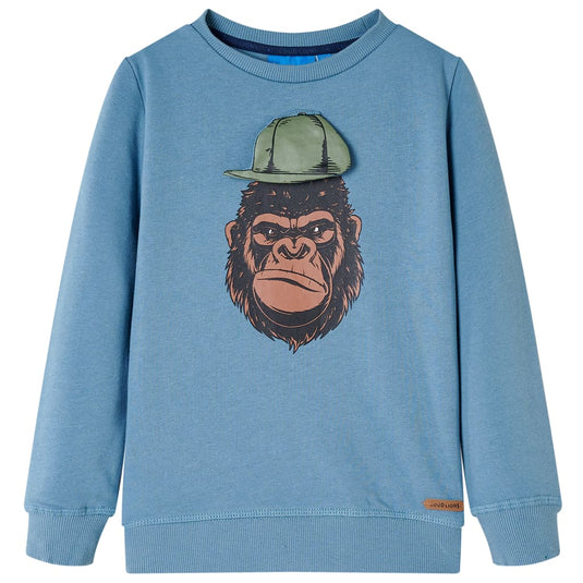 Vidaxl kindertrui 128 middelblauw