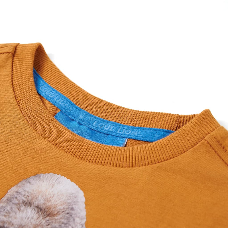 Load image into Gallery viewer, Vidaxl kindershirt met lange mouwen 104 donkerokerkleurig
