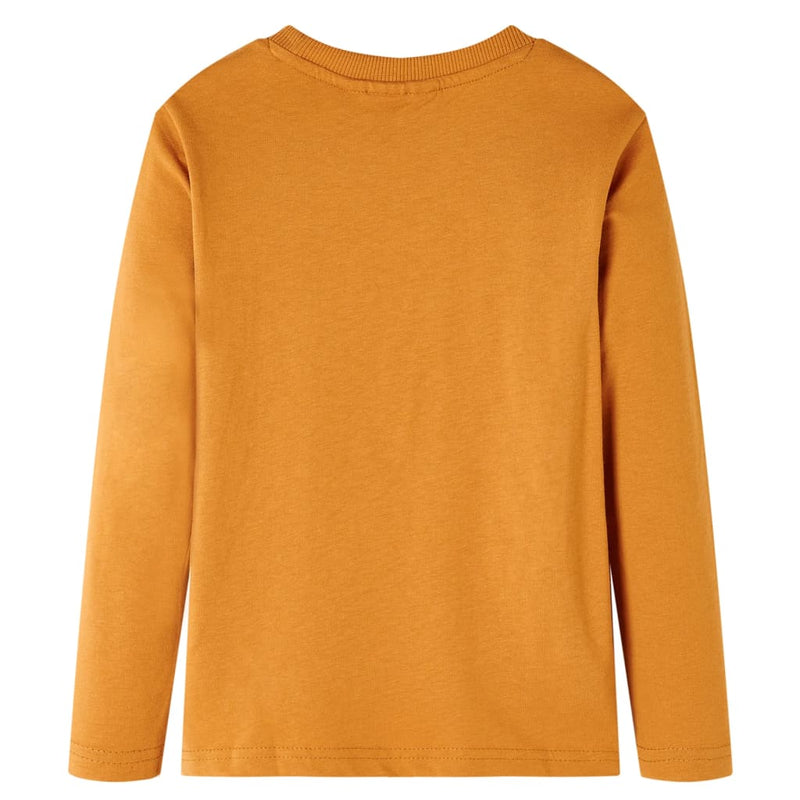 Load image into Gallery viewer, Vidaxl kindershirt met lange mouwen 116 donkerokerkleurig
