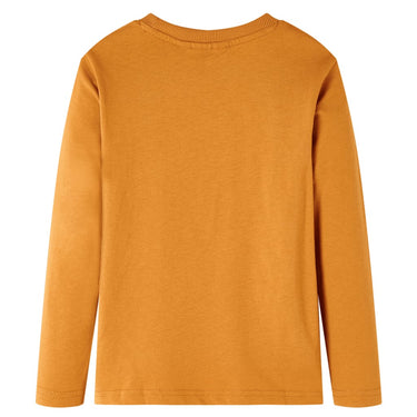 Vidaxl kindershirt met lange mouwen 128 donkerokerkleurig