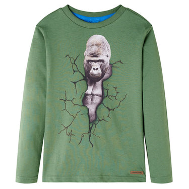 Vidaxl kindershirt met lange mouwen 128 lichtkakikleurig
